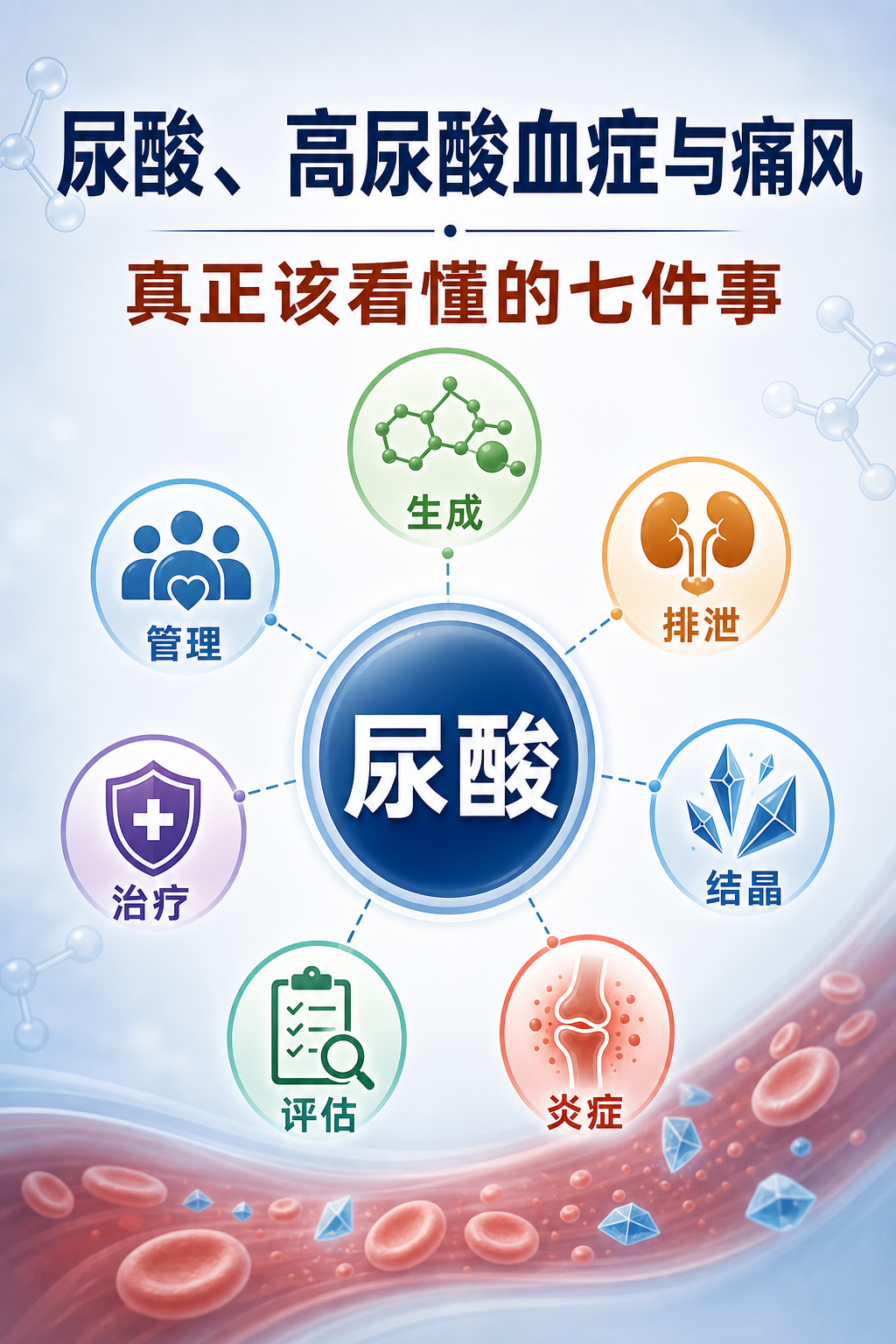 尿酸、高尿酸血症与痛风科普封面